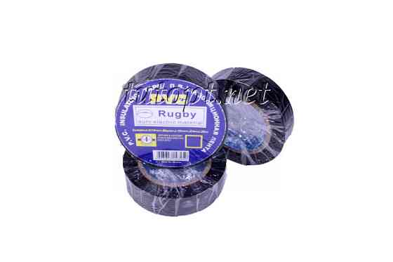 Изолента  Rugby / PVC / 20м черная (реальный метраж меньше) Днепр