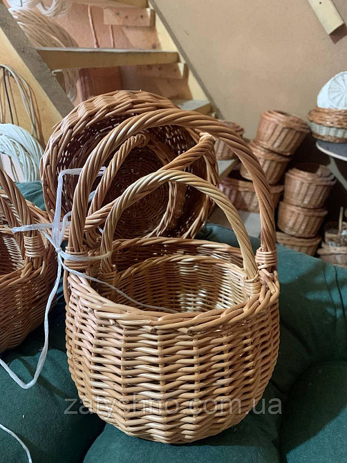 Корзина детская, плетеная из лозы, набор 2 шт Киев - изображение 3