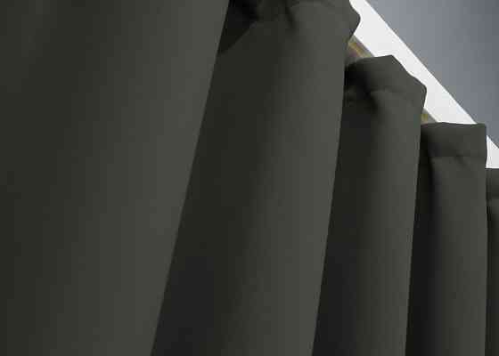 Комплект штор коротких VR-Textil Блэкаут Midnight № 1400ш 140х170 см 2 шт Темно-серый (35-0161) Киев