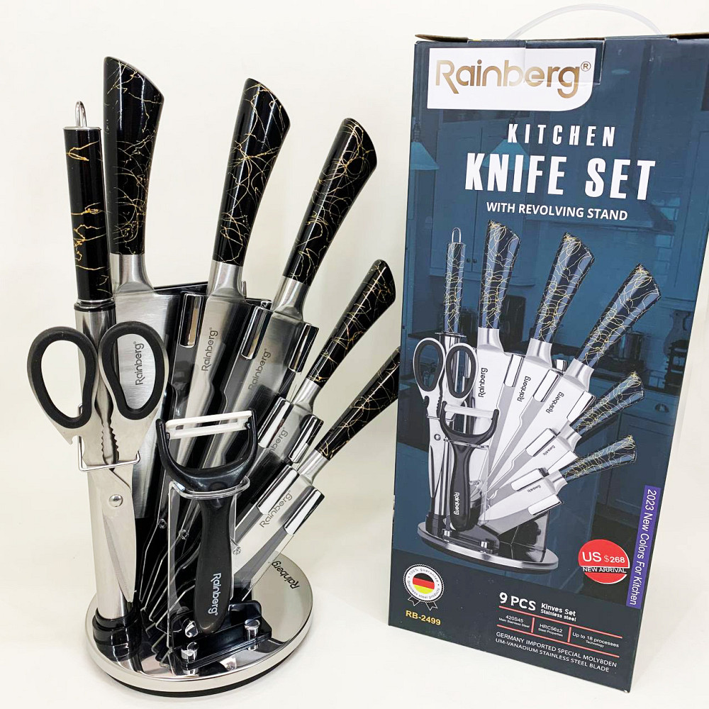 Хороші ножі для кухарів, Набір ножів зі стильним дизайном, Сталеві кухонні ножі, Відмінний набір ножів HG-53 Івано-Франківськ - фото 6