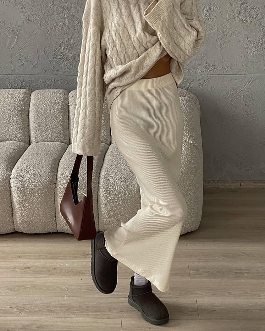 Жіноча тепла максіспідниця турецька ангора рубчик Фрез Одеса - фото 1