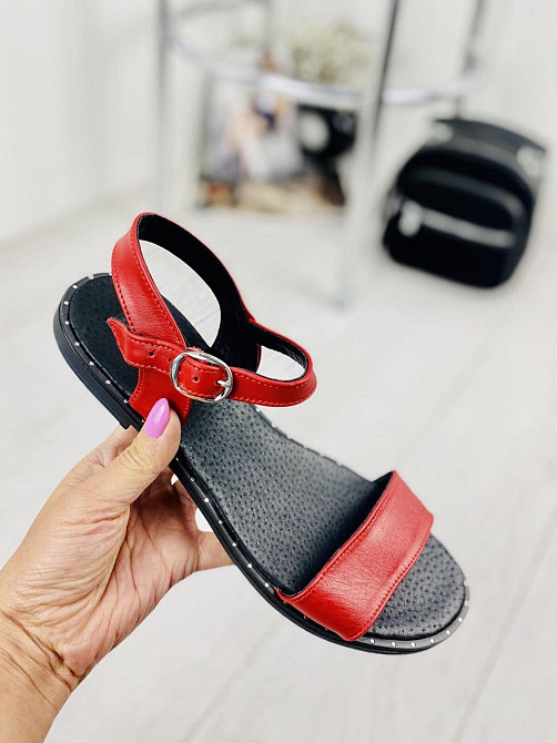 M.KRAFT Босоніжки жіночі M.KRAFT 3227 червоні (літо, шкіра натуральна) (4083) лише 39р. 39 Коломия - фото 1