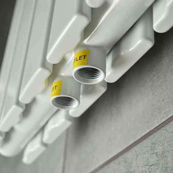 Вертикальный радиатор Largo double 456*1800-6 (50мм), anticor, белый Киев