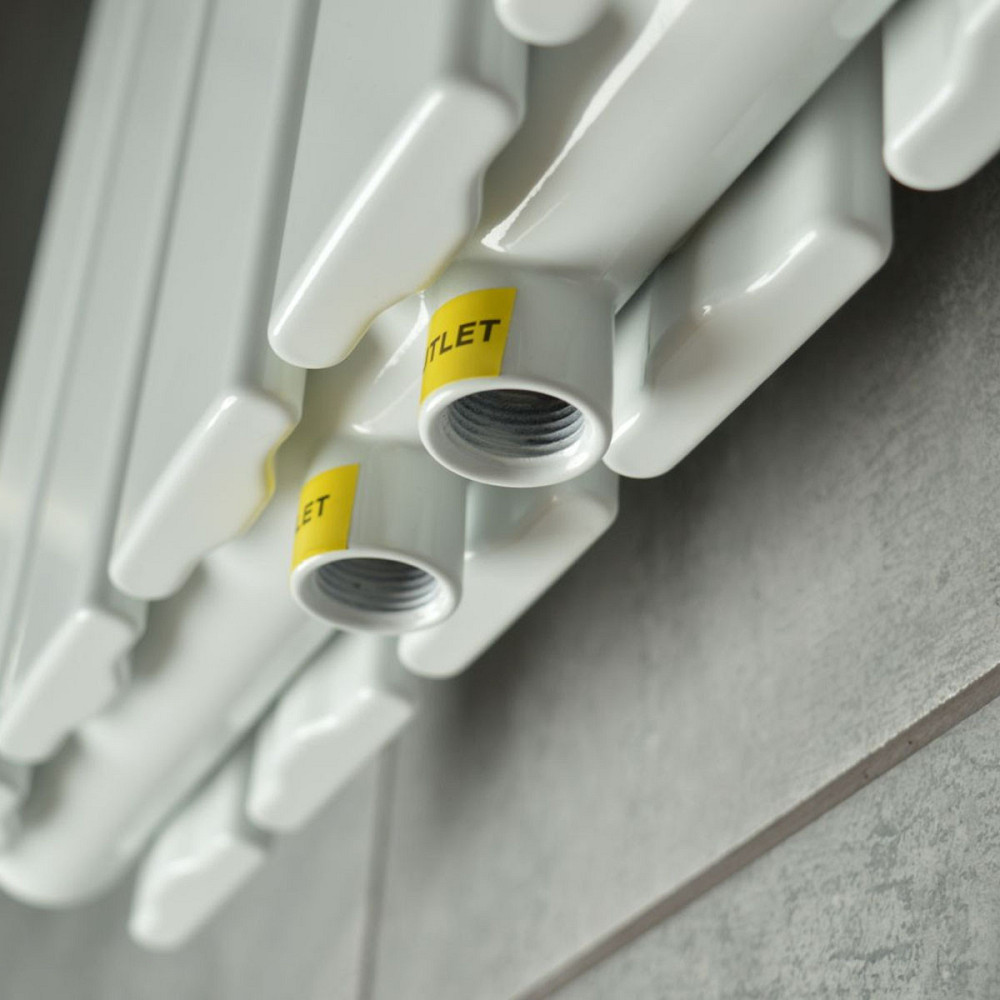 Вертикальный радиатор Largo double 456*1800-6 (50мм), anticor, белый Киев - изображение 3