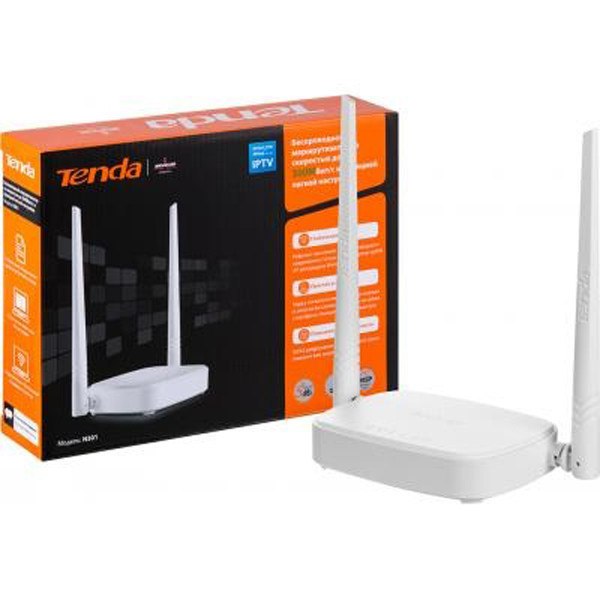 Маршрутизатор Tenda N301, 802.11n 300Mbit 1WAN, 3LAN 10/100 (N301) Київ - фото 1