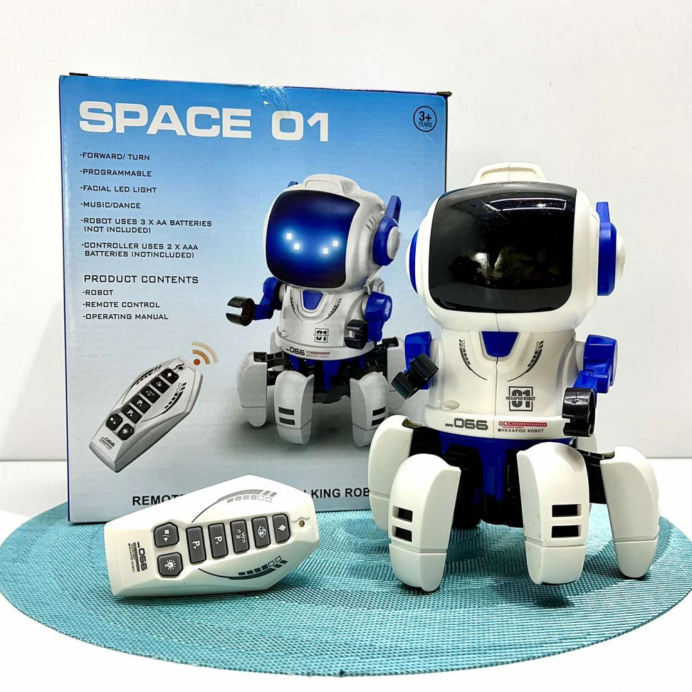 Робот на радіокеруванні Robot танцює мелодії підсвічування Біло-Синій (J1066A) Чернигов - изображение 1