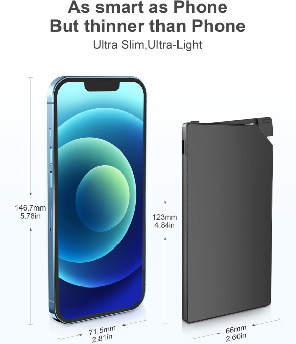 Повербанк 5000 миллиампер-часов со встроенным Lightning кабелем для iPhone, тонкий Power Bank, LED индикатор, 115 граммов Киев - изображение 12