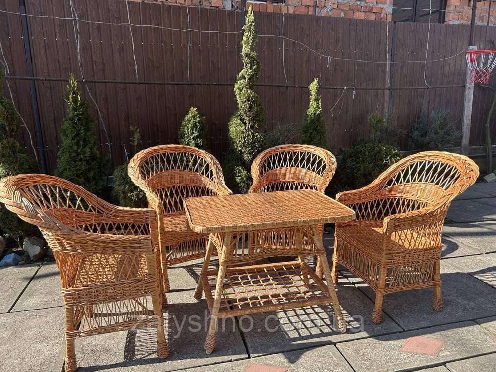 Меблі плетені з 4 кріслами Київ - фото 10