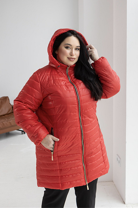 Женская удлинённая демисезонная куртка курточка больших размеров 54-78р Киев - изображение 7