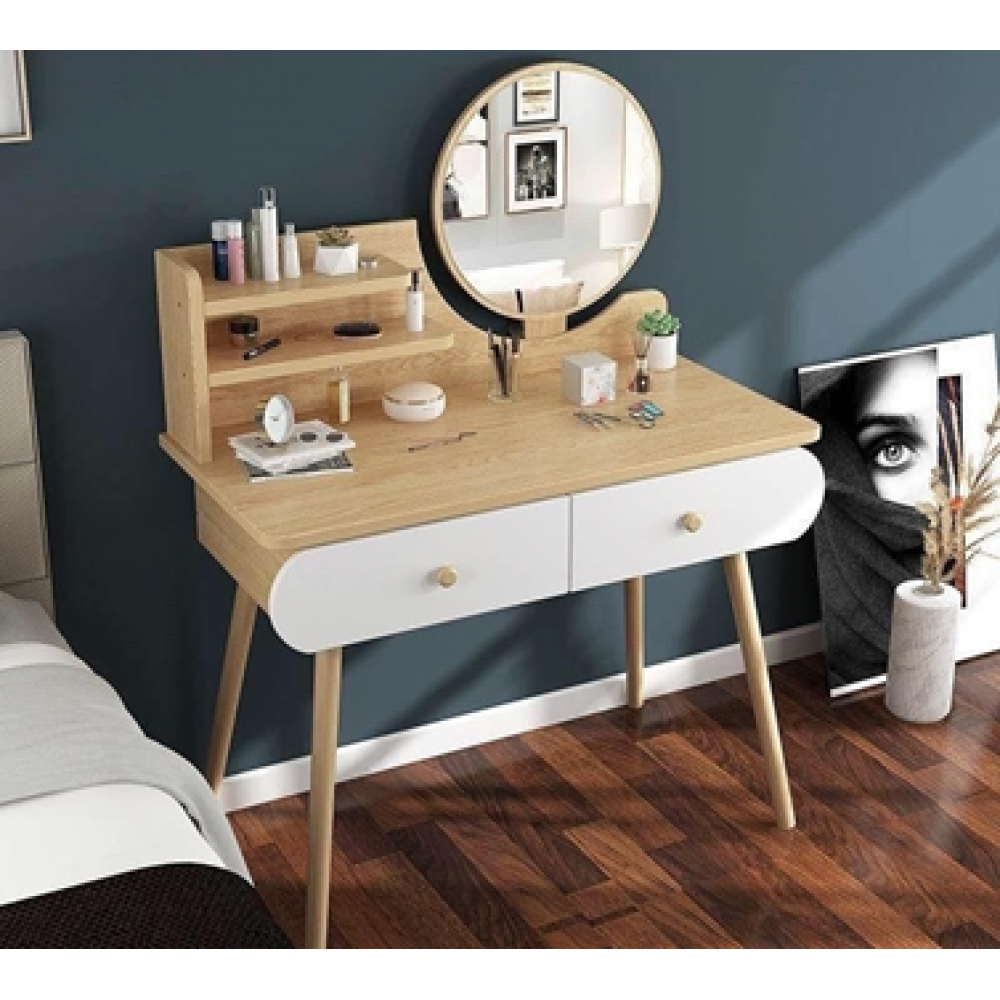 Туалетный столик с круглым зеркалом Bonro B063 стол косметический Киев - изображение 7