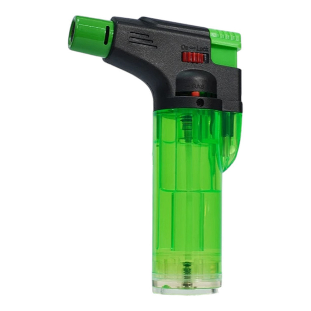 Горелка газовая карманная / Турбо зажигалка / Lighter прозрачная (карамелька-2) Днепр - изображение 9