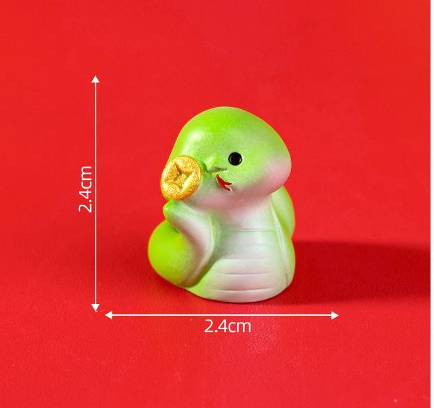 Зелена змія мініатюра 2.4 х 2 см для мінісаду та мікроландшафту No 6 Одеса - фото 1