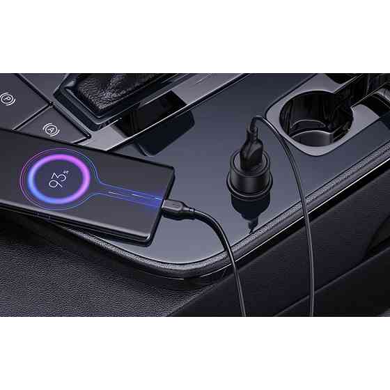 Автомобільний зарядний пристрій XO CC54 USB QC3.0 18W + Lightning кабель чорний Львів