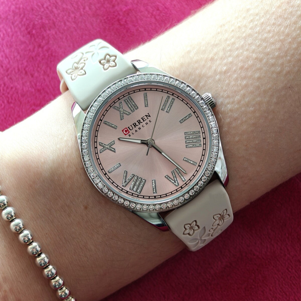 Часы наручные женские Curren Silvia Beige Flower (2 ремешка) Винница - изображение 7