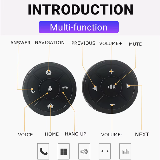 Автомобильные кнопки для руля DQX-Q2 (10 кнопок) Винница