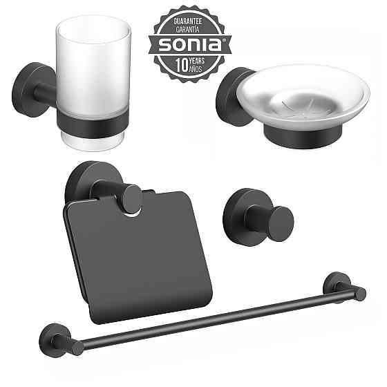 Набор аксессуаров для ванной SONIA ASTRAL KIT BLACK ( 5 предметов) 185788 (000026851) Киев