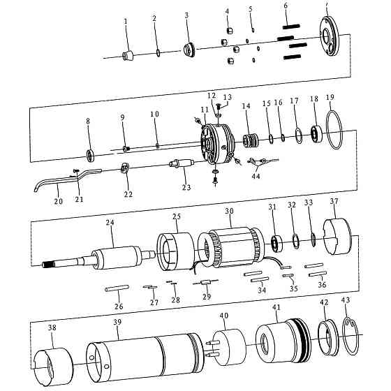 Aquatica Насос центробежный 0.75кВт H 84(65)м Q 55(35)л/мин Ø102мм 45м кабеля mid AQUATICA 4QJE Коломия