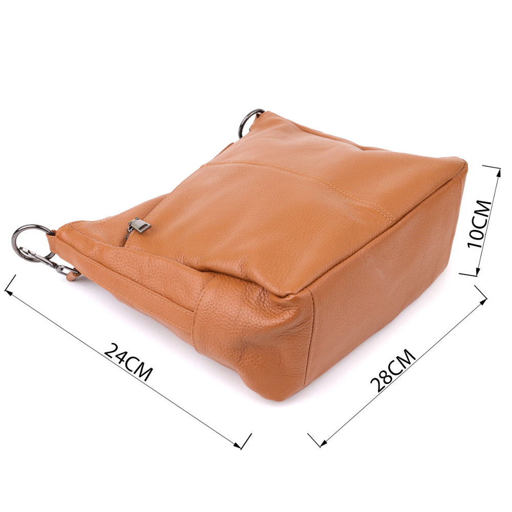 Жіноча сумка на два відділення з натуральної шкіри Vintage 23012 Коричневий Київ - фото 3