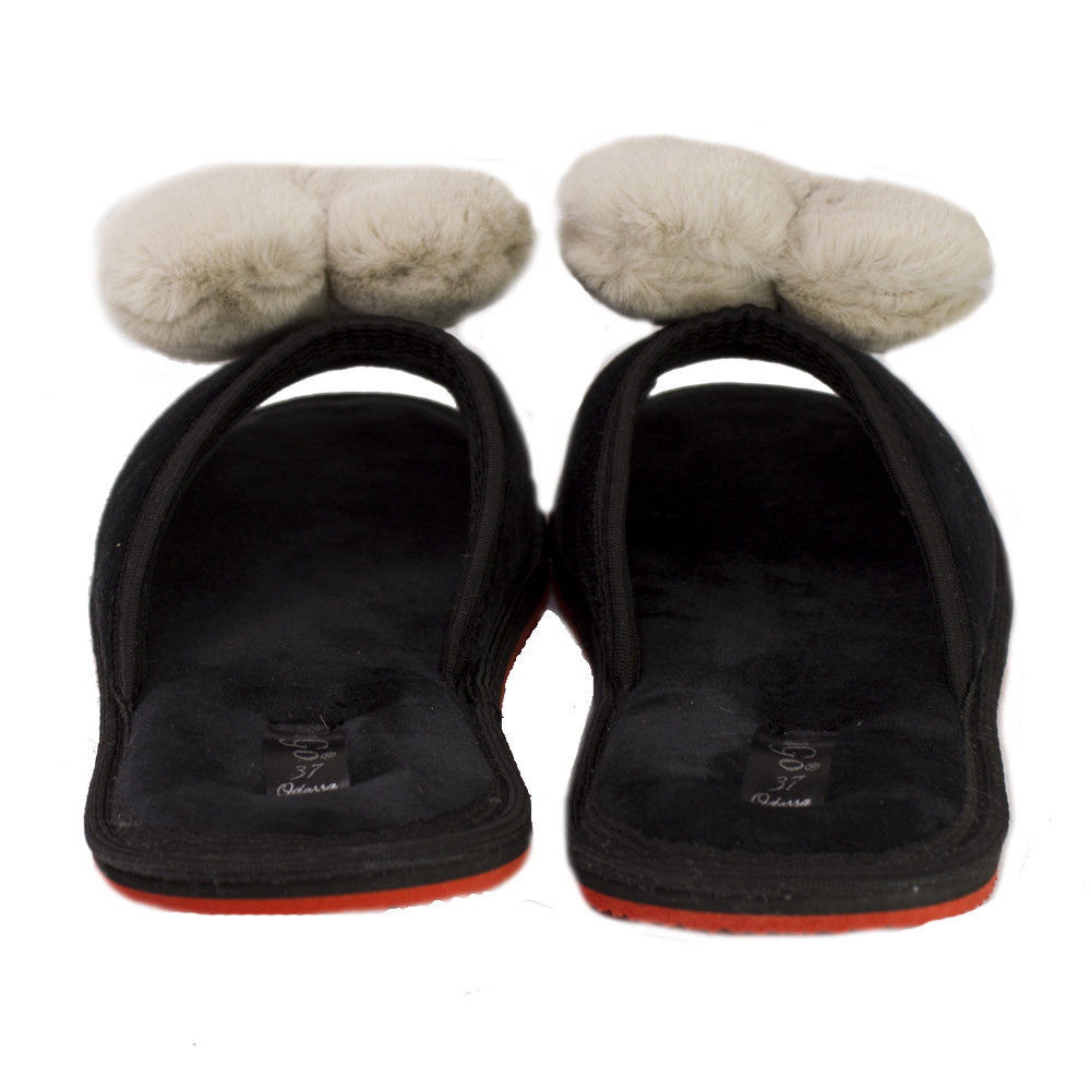 Тапочки домашние женские открытые с сердечком 