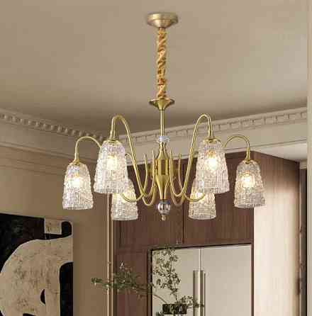 Светодиодная люстра Oрбита 5030 (Золотая) на 6 плафонов Винница