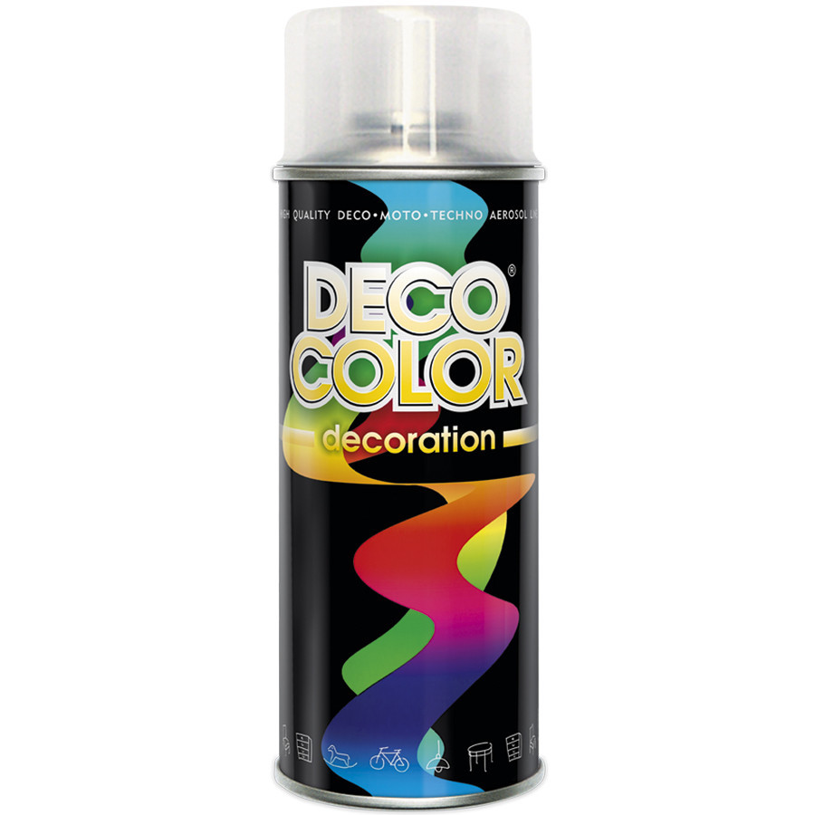 Алкідний лак аерозольний DecoColor прозорий 400мл Київ - фото 1
