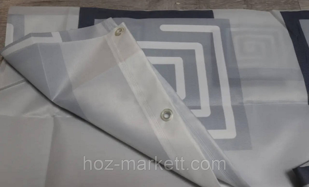 Шторка в ванную тканевая Miranda Lykia 180 х 200 см серая Харьков - изображение 6