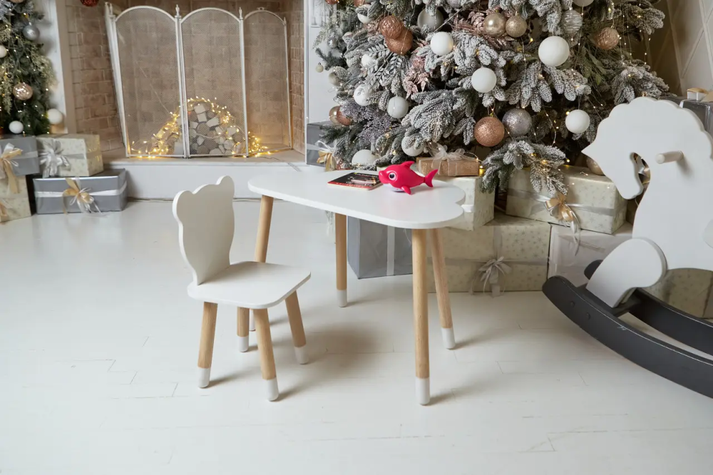 Дитячий столик Хмара та стільчик Ведмедик білий Київ - фото 10