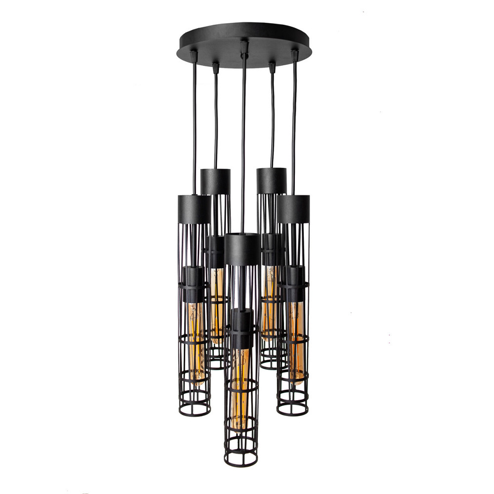Cветильник лофт подвесной Е27-5 Flow NL 6040-5R BK Киев - изображение 3