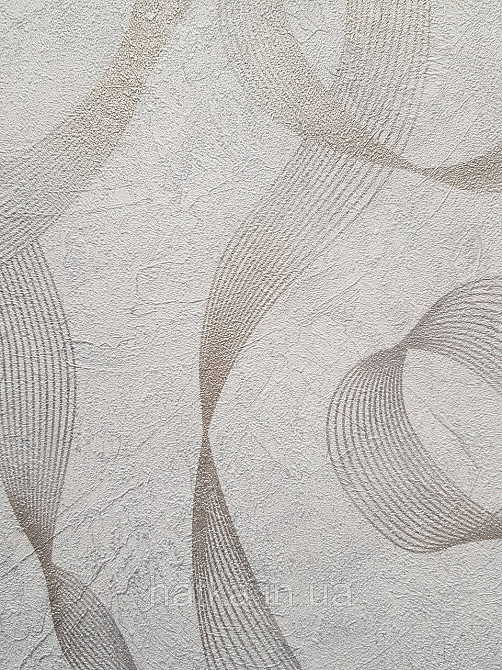 Шпалери метрові вінілові на флізеліні Sintra Vila абстракція зигзаги смуги світло-сірі сріблясті 532515 Київ - фото 2