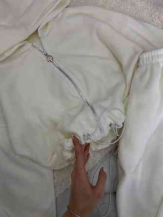 Женский трендовый теплый костюм оверсайз с двойной полар флиса Молочный, 42/46 Одесса