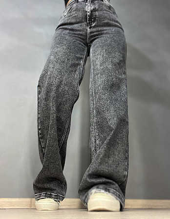 Джинсы женские Dragon 8101 palazzo jeans палаццо ровные от бедра стрейчевые темно серые, темно-серый, 31, 31, 86 см, 115 см Киев - изображение 13