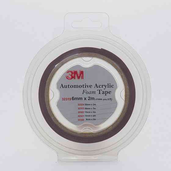 Скотч двосторонній 6мм х 2м 3M GT6008F "Foam Tape" (ціна за уп.-2шт) темно сірий, 32319 Київ