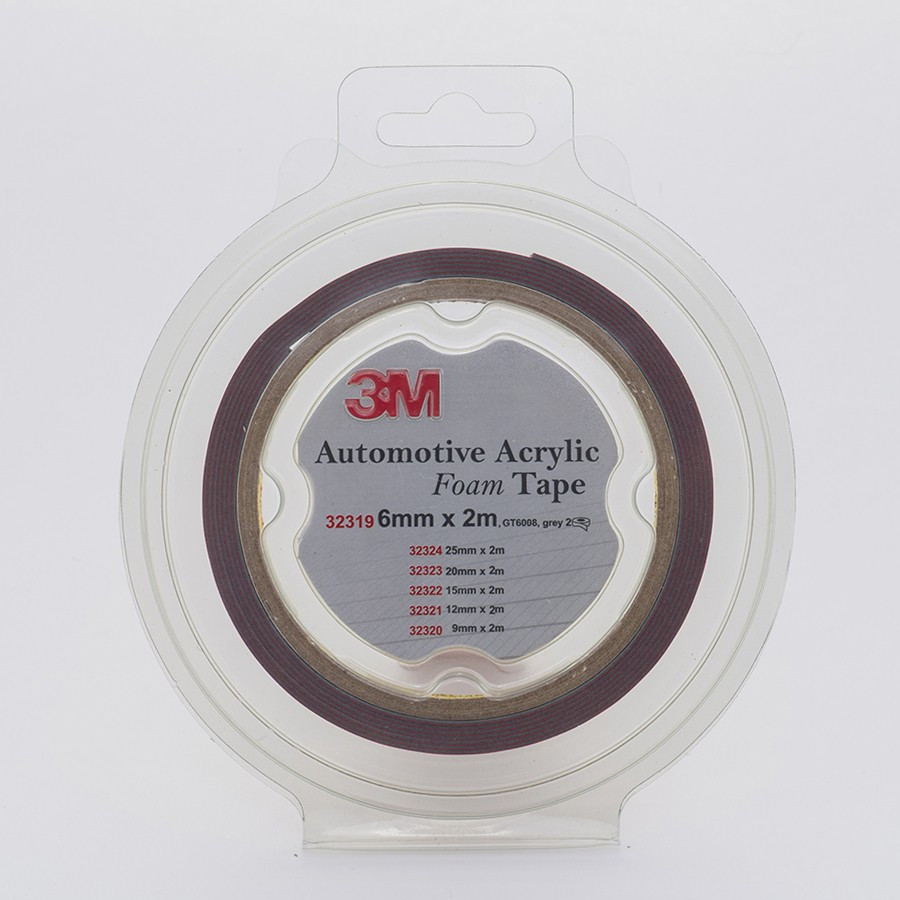 Скотч двосторонній 6мм х 2м 3M GT6008F "Foam Tape" (ціна за уп.-2шт) темно сірий, 32319 Київ - фото 1