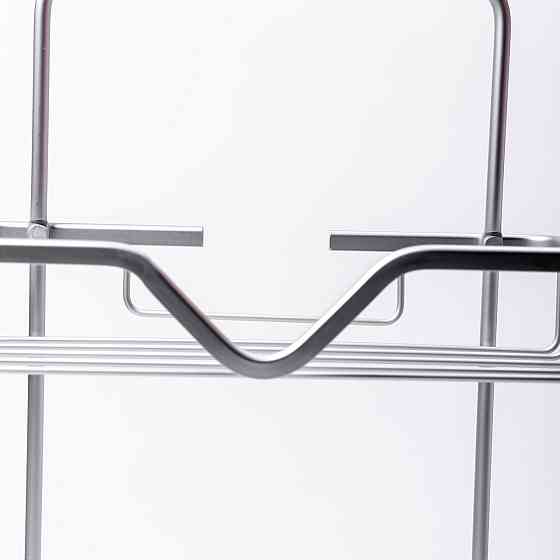 Полиця для ванної на 3 яруси 25×12×65 (см) залізна Хром HP-46-2 Коломыя