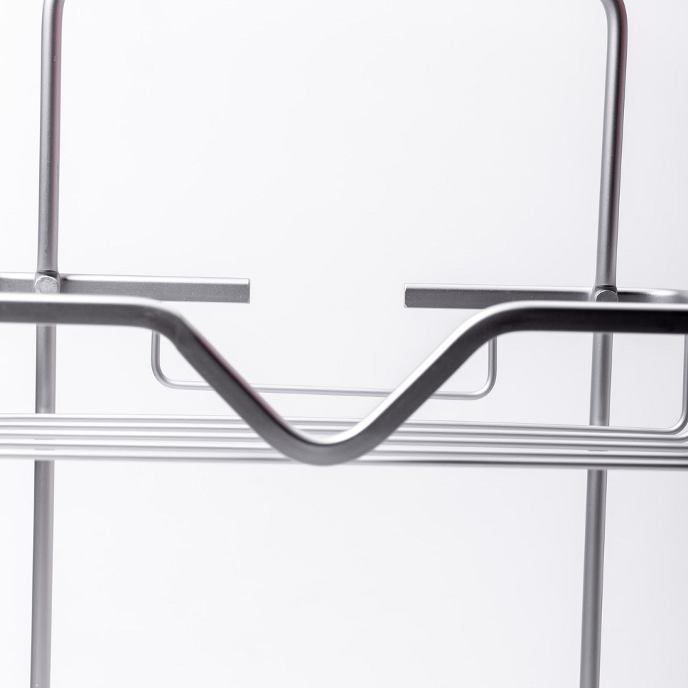 Полиця для ванної на 3 яруси 25×12×65 (см) залізна Хром HP-46-2 Коломыя - изображение 2