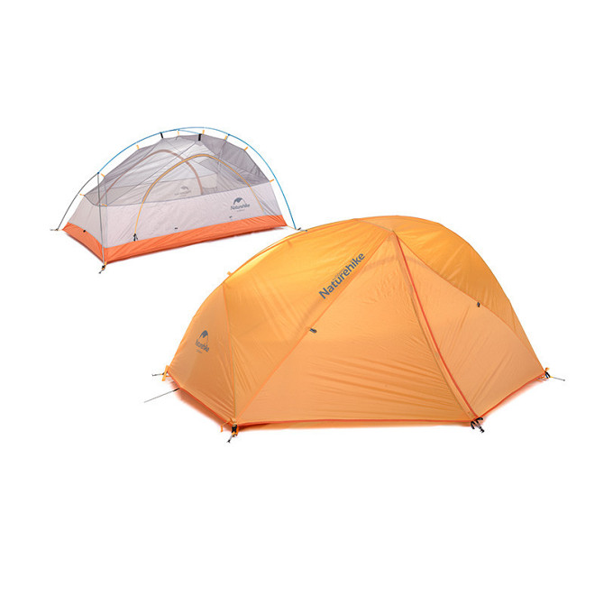 Намет надлегкий двомісний  з футпринтом Naturehike Star-River 2 Updated NH17T012-T, 210T, помаранчев Київ - фото 3