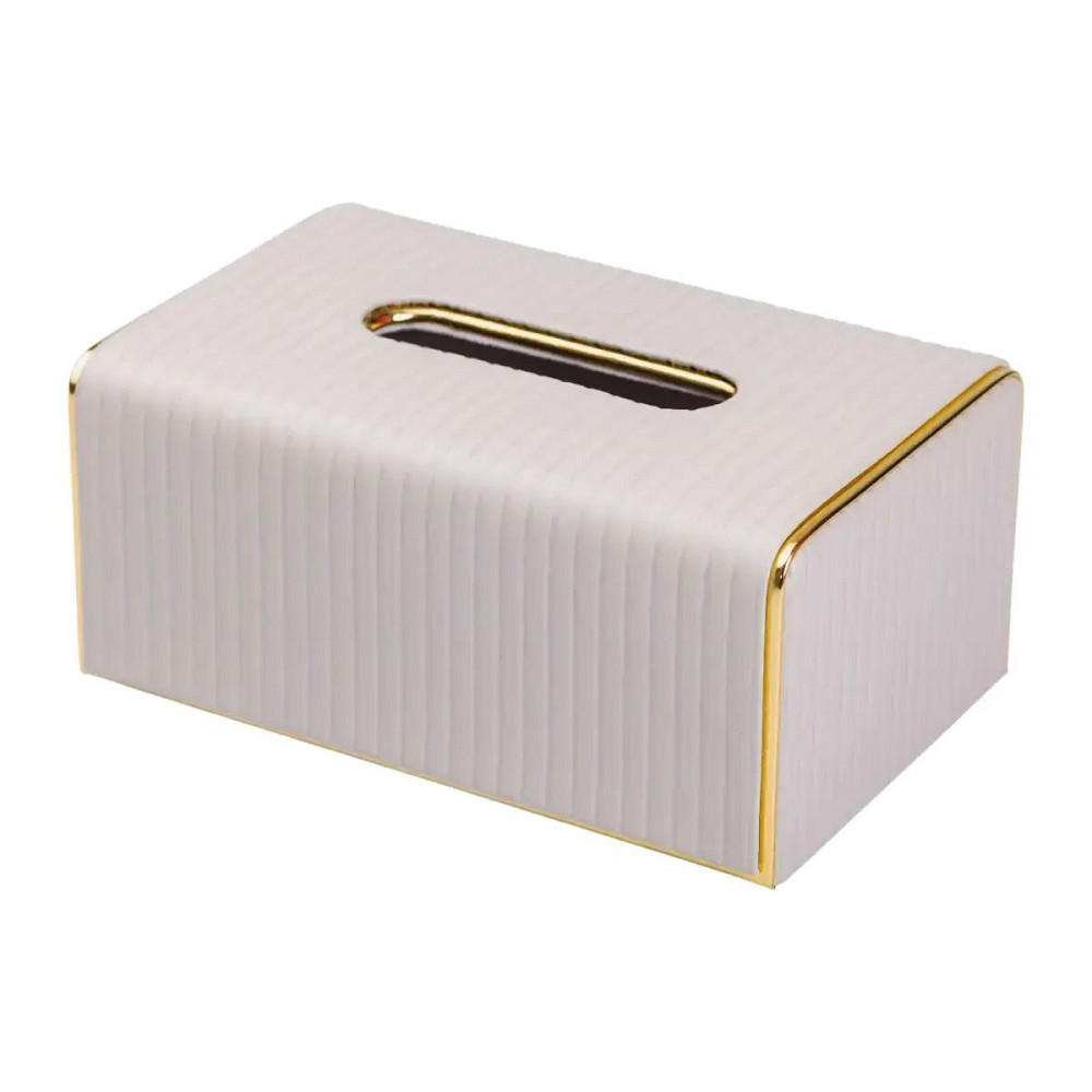 Yiwu Серветниця з еко шкіри 21.5х13х9 см органайзер для серветок на стіл Сірий HP-3-204G Коломия - фото 1