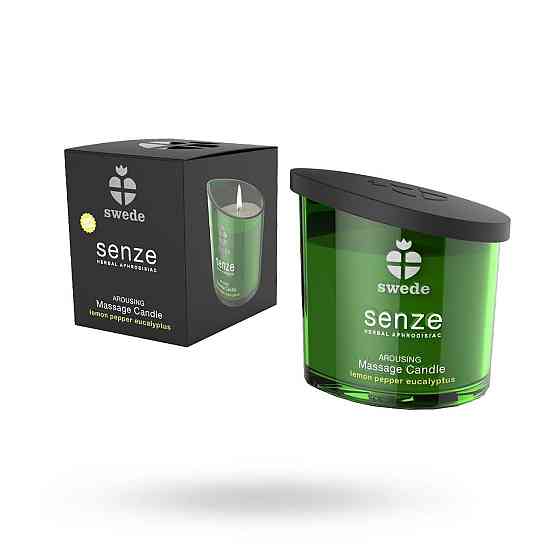 Масажна свічка - Swede Senze Arousing Lemon Pepper Eucalyptus, 150 мл Sex Aura Київ