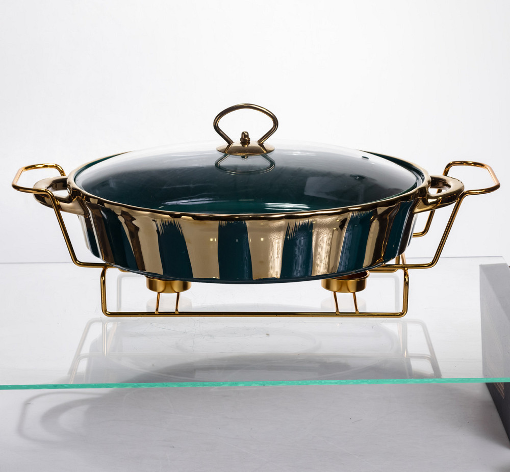 Овальный фарфоровый мармит с подогревом, 2 литра Киев - изображение 3