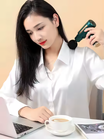 Портативний перкусійний масажер (масажний пістолет) для тіла з вбудованим штучним інтелектом - зелений Київ