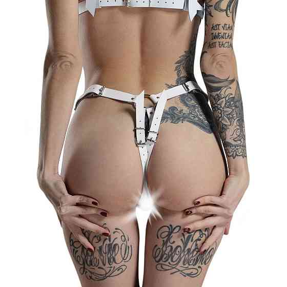 Трусики из натуральной кожи Feral Feelings - String Bikini White Sex Aura Киев