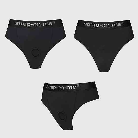 Трусики з фіксацією дилдо Strap-On-Me Harness Lingerie Idole - M - Black Sex Aura Київ
