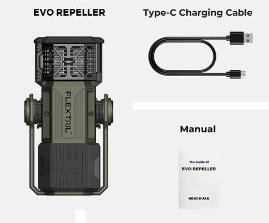 Фумигатор-фонарь кемпинговый Flextail Evo Repel + powerbank Черный Киев - изображение 2