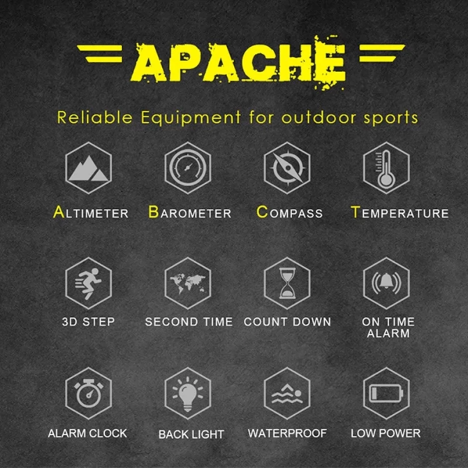 Тактические мужские наручные часы North Edge Apache 3 (Silicone) Винница - изображение 5