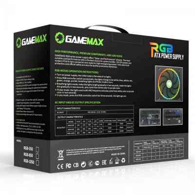 Блок живлення Gamemax 1050W 80 Gold ARGB (RGB-1050 PRO) Вінниця