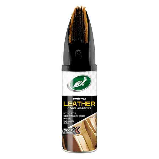 Очисник-кондиціонер для шкіри Turtle Wax Leather Cleaner аерозоль зі щіткою 400мл Львів