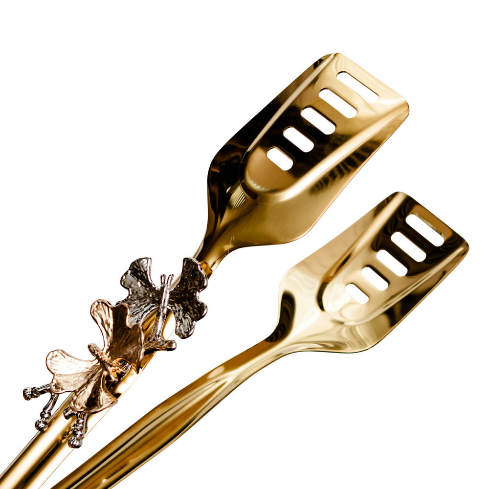 Щипцы кухонные металлические 21.5×5 (см) кулинарные щипцы для мяса, рыбы, гриля поварские щипцы Золотистый HP-8-62 Киев - изображение 2