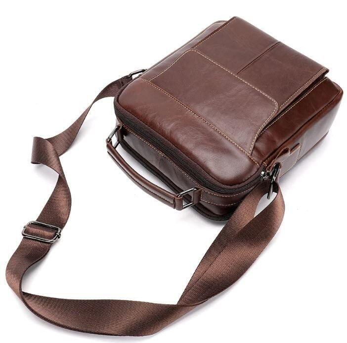 Сумка чоловіча шкіряна Коричнева (Vintage) Київ - фото 11