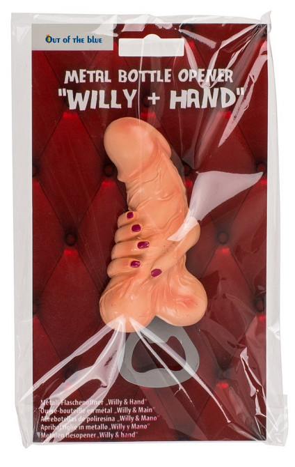 Металева відкривачка для пляшок Willy + Hand Sex Aura Київ - фото 2