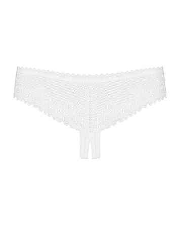 Кружевные трусики с доступом Obsessive Alabastra L/XL, белый Sex Aura Киев